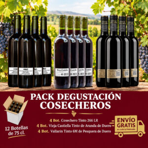 PACK DEGUSTACION VINOS DE COSECHERO - 12 BOTELLAS DE 75 CL.